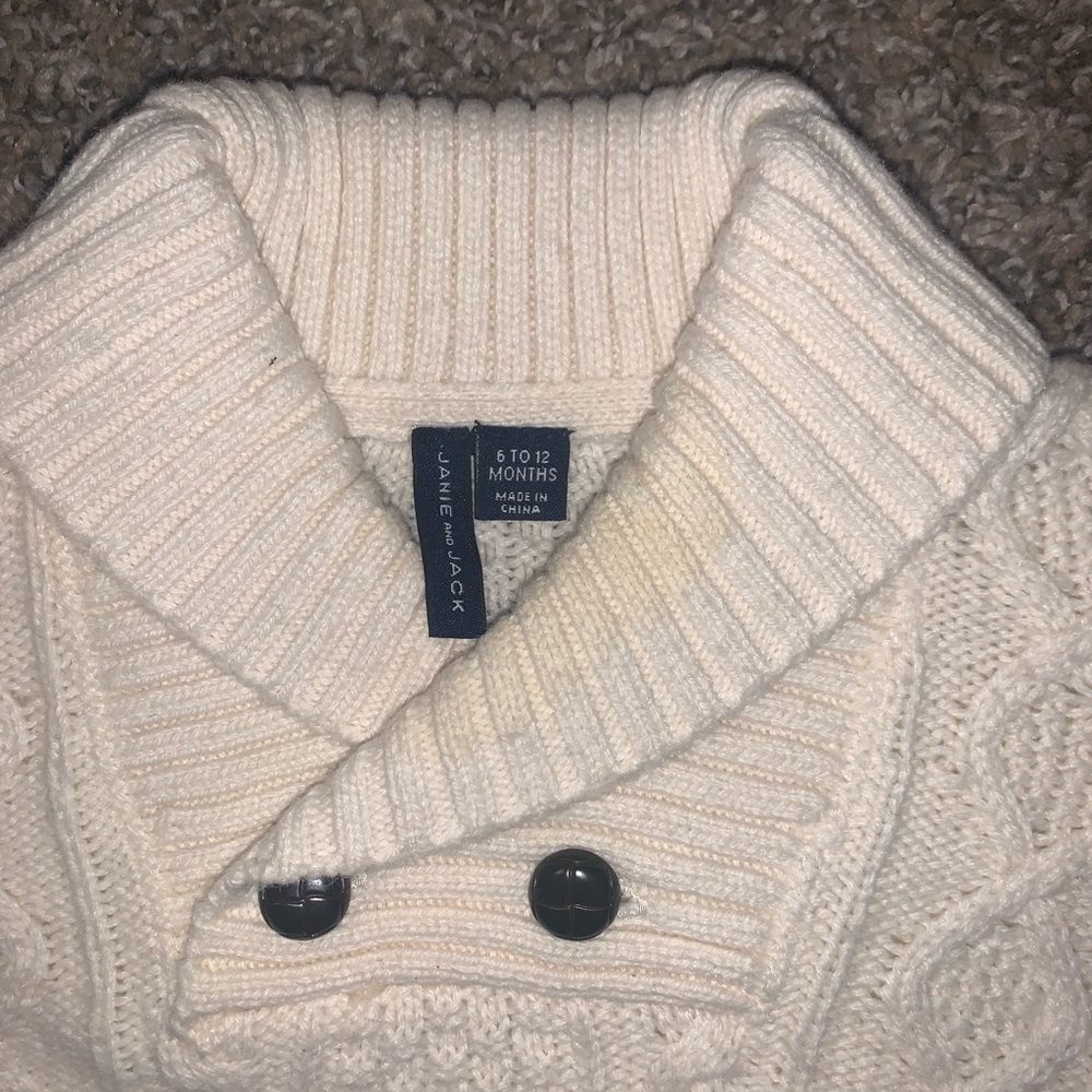 Janie and Jack Baby Boy Knitted Cardigan Pullover 6/12m - Picture 5 of 7